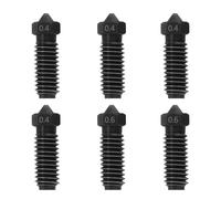 Nssnlur 6 boquillas de acero endurecido Kobra 3, 4 piezas 0,4 mm, 2 boquillas de acero endurecido de 0,6 mm, Kobra 3, extrusora Hotend para Anycubic Kobra 3/Kobra 3 Combo/Kobra S1 impresora 3D