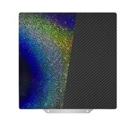 Nssnlur Rainbow PEY+Carbon Fiber PET Placa de impresión 330 x 330 mm, Smooth Holographic PEY PET Spring Steel Cama de impresión para QIDI X-max 3 para Elegoo Neptuno 3 Plus/Neptuno 4 Plus/para Tronxy