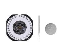 Nsssunnre Movimiento de Reloj de Cuarzo JaponéS VX32 VX32E Date At 3 con VáStago de Ajuste y Accesorios Piezas de ReparacióN de Reloj de BateríA