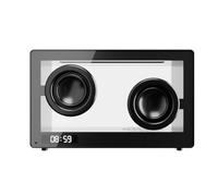 Nsssunnre Reloj con Altavoz Bluetooth Retro Portátil, Barra de Sonido Transparente Inalámbrica de Alta Fidelidad con Luz RGB, Reproductor de Música de Audio con Tarjeta TF B G