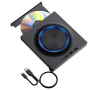 Nsssunnre Unidad Óptica Externa USB CD Portátil Reproductor de DVD Quemador Tarjeta de Expansión Escritorio Externo Ordenador Portátil Grabación