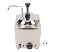 NSXAYIWE Dispensador de queso Nacho con bomba, calentador y dispensador de queso caliente de acero inoxidable con control de temperatura de 9 niveles, dispensador de salsa