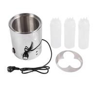 NSXAYIWE Dispensador eléctrico de Calentador de Salsa, dispensador de Queso Nacho de Chocolate Caliente para encimera de Acero Inoxidable, Calentador de 3 Botellas para Salsa de