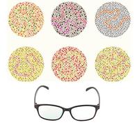 NSXAYIWE Gafas Para Daltónicos Con Montura Completa Negra y Transparente - Correctoras Para Daltonismo Color Rojo y Verde - Compatibles Con Hombres y Mujeres