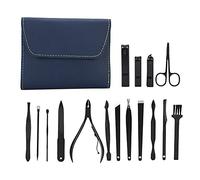 NSXAYIWE Juego De Herramientas Para Uñas, 16 Cortaúñas Portátiles, Juego De Herramientas Profesionales Para Pedicura, Tijeras De Manicura De Acero Inoxidable, Kit De Herramientas De Aseo(azul)