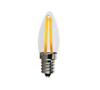 NSXDCVKBJ Fengyan Lighting, Paquete de 2, bombilla de vela de filamento LED AC220V 1,5 W 180 lúmenes, foco pequeño, lámpara de luces LED for refrigerador(Transparent,Warm White)