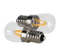 NSXDCVKBJ Fengyan Lighting, Paquete de 4, luz de filamento Led COB T22 AC220V E14/E12 1,5 W carcasa de cristal Mini bombilla de noche refrigerador bombilla lámpara de araña(E14 Transparent,Blanco)