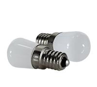 NSXDCVKBJ Fengyan Lighting, Paquete de 4, luz de filamento Led COB T22 AC220V E14/E12 1,5 W carcasa de cristal Mini bombilla de noche refrigerador bombilla lámpara de araña(E14 Milky,Warm White)