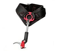 NSXVIF Disparador para Arco, Mordaza Giratoria de 360 Grados, Ayudas de Disparo con Muñequera de Cuero Ajustable, Accesorios de Tiro para Caza con Arco Compuesto(Pink)