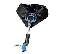 NSXVIF Disparador para Arco, Mordaza Giratoria de 360 Grados, Ayudas de Disparo con Muñequera de Cuero Ajustable, Accesorios de Tiro para Caza con Arco Compuesto(Blue)
