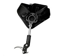 NSXVIF Disparador para Arco, Mordaza Giratoria de 360 Grados, Ayudas de Disparo con Muñequera de Cuero Ajustable, Accesorios de Tiro para Caza con Arco Compuesto(Black)