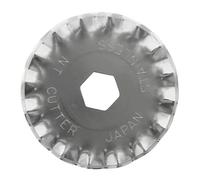 NT Cutter 28mm hojas de onda rotativas para cortador rotativo y cortador de círculos de tela grande, 2 cuchillas/paquete, 1 paquete (BW-28P)