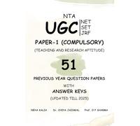 NTA UGC-NET/JRF/SET Paper 1: 51 Previous Year Question Papers (With Answer Keys, Updated till 2025)