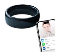 Ntag215 NFC - Anillo inteligente de cerámica completo compatible con teléfonos y dispositivos habilitados para NFC programables de 504 bytes para etiquetas de negocios aplicables a iOS y Android