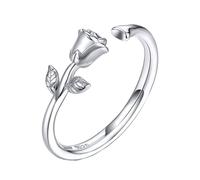 NTALJC 1pc anillo de dedo de plata elegante para mujeres joyas versátiles delicadas para cumpleaños de San Valentín y ocasiones especiales