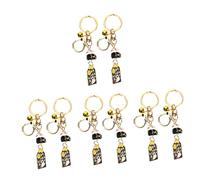 NTALJC 4Sets Metal Cat Keychain Style Cat Ring Hanging Pending Lucky Decor para Bag 2pcs*4