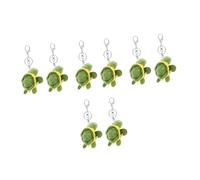 NTALJC 4sets rellenos animales llaves de peluche tortuga llavero llavero mochila bolso kawaii caricatura tortuga forma 2pcs*4