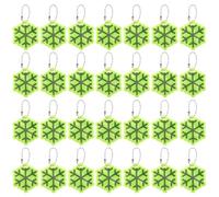 NTALJC 50PCS Christmas Snowflake Keychain: Reflective Backpack Tag - Glow Night Safety Pendant for Children's Schoolbags Handbags & Winter Outdoor Gear