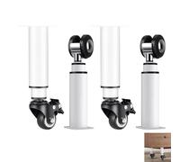 NTALJC Adjustable Metal Cabinet Legs with Wheels Set of 4 Height 25 42 cm Perfect for Furniture Tables Chairs and Wardrobes Sturdy & Versatile Design