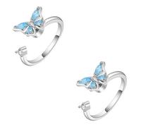 NTALJC Anillo de mariposa anillo pequeño anillos ajustables para mujeres mariposas joyas brazo abrazo anillo anillos anillos de anillo para mujer anillo de dedo anillo de diamantes de diablo