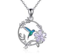 NTALJC Animal Necklace Silver Moth/Cat/Owl/Butterfly Abalone Pendant Charm Necklace Animal Jewellery for Women Girls