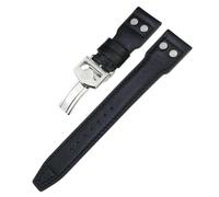 NTALJC Banda de reloj de cuero de cuero real grueso 20 mm 21 mm 22 mm para IWC Big Pilot Spitfire IW5009 IW3777 Rivera Herramienta de correa de reloj de vaca