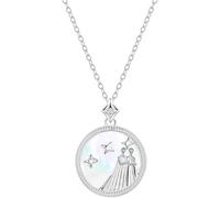 NTALJC Collar de esterlina, letreros zodiacos Damas Fritillaria Fritillaria Horóscopo Horóscopo Joyería Colgante de Joyas para niñas Cumpleaños