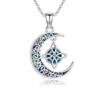 NTALJC Collar de nudo de la maternidad celta plateado irlandés trinity nudos colgantes de joyas irlandesas regalos para mujeres niñas
