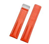 NTALJC Correa de Cuero Genuino para Reloj Breitling, Pulsera de Cuero de Vaca con Hebilla desplegable, Correas de Reloj de 22mm y 24mm