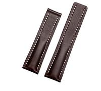 NTALJC Correa de Cuero Genuino para Reloj Breitling, Pulsera de Cuero de Vaca con Hebilla desplegable, Correas de Reloj de 22mm y 24mm