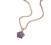 NTALJC Nuevo 2025 Hot Purple Natural Circon Mujeres Trend85 Rose Color Boda Fina Joyería de decoración de cristal Conmemorativo con usted Accesorios de moda Best for Gift