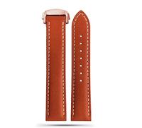 NTALJC Omega 300 150 007 AT150 Brown Watchband Bracelet Deployant Clasp 19mm 20mm 21mm Italian Strap (Color : A Blue-Silver, Size : 20mm)
