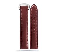 NTALJC Omega 300 150 007 AT150 Brown Watchband Bracelet Deployant Clasp 19mm 20mm 21mm Italian Strap (Color : A Blue-Silver, Size : 20mm)