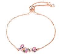 NTALJC Pulsera de letras de amor multicircón, pareja de boda, cadena con charmalm pulsera para mujer, A