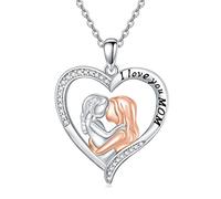 NTALJC Silver Cross Evil Eye Hebrew Chai Moon Sun Claddagh Anchor Compass Stethoscope Tennis Racket Ballerina Mother Pendant Necklaces Jewellery Gifts for Women Girls