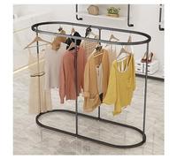 NTALJC Stylish Freestanding Garment Rack - Metal Hanging Rod for Clothing Display in Boutiques, Bedrooms & Halls - Durable Floor-Standing Clothes Organizer (Color: Various)