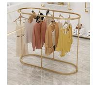 NTALJC Stylish Freestanding Garment Rack - Metal Hanging Rod for Clothing Display in Boutiques, Bedrooms & Halls - Durable Floor-Standing Clothes Organizer (Color: Various)