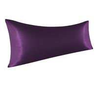 NTBAY - Funda de almohada de sat n para el cuerpo, lujosa y sedosa, con cierre de sobre, 50 x 137 cm, color morado berenjena