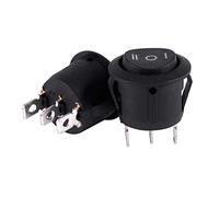 Ntcpefy 2 x AC 6A/250V 10A/125V 3 DPST Interruptor basculante de redondo de 3 posiciones Encendido/Apagado/Encendido