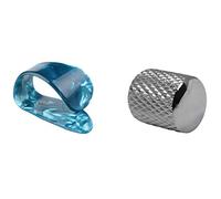 Ntcpefy 4 púas de pulgar para guitarra, mediador de celuloide, con perilla de volumen para guitarra eléctrica, bajo, potenciómetro, tapa de acorde