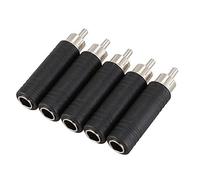 Ntcpefy 5X 6.35mm 1/4 pulgadas mono Jack hembra a RCA macho adaptador de audio convertidor de cable