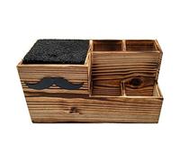 Ntcpefy - Caja de herramientas de peluquería de madera, soporte de , tijeras de corte de pelo, soporte de almacenamiento para herramientas de peluquería