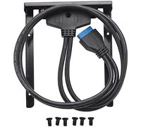 Ntcpefy USB 3.0 Panel Hub 2 Puerto Expansión 20 pines a USB3.0 Cable de soporte para ordenador PC