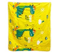 NTEVXZ Infantil Colcha De Verano Cubrecama Colcha De Verano Infantil Dinosaurio De Dibujos Colchas De Verano Amarillo Colcha Primavera Dibujo Infantil para Cama para Niños y Niñas 110x150cm