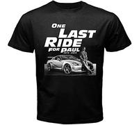 NTFQKURC 7 One Last Ride for Paul Walker T Tshirts Camisetas y Tops Men Design T Tshirts Camisetas y Tops Us Standard Plus Factory Outlet Wholesale Black(Small)