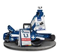 NTG Gato hidráulico certificado TÜV - Bajo gato de maniobra 2 toneladas 2000 kg 85-375 mm para taller de automóviles, coches y vehículos con distancia al suelo reducida - hasta 2.000 kg de capacidad