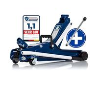 NTG Gato hidráulico con ruedas, bajo perfil, para coches y vehículos de 2 toneladas (2000 kg) 85-375 mm, para taller, con llave de torque (Juego de gato hidráulico NTG Set 1)