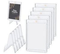 NTGRTY 5 Set 35pt Magnetic Card Holders con Soporte,Fundas Magnéticas Coleccionables Protección UV,Juegos Funda de Tarjeta Dura Toploade para MTG,Deportes,Fotos Tarjetas Béisbol,Fútbol