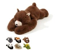 NTHFECG Cojín de peluche con peso, suave, calmante para aliviar la ansiedad y dormir mejor, para niños y adultos, perezoso, koala, triceratops, oso de peluche, comodidad ajustable (E-45 cm)