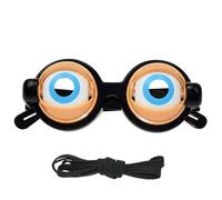 NTHFECG Disfraz de ojos de broma, gafas de broma, con cordón para niños, juguete extraño, accesorio de disfraz para fiestas, fiestas temáticas, cosplay, cumpleaños (negro)